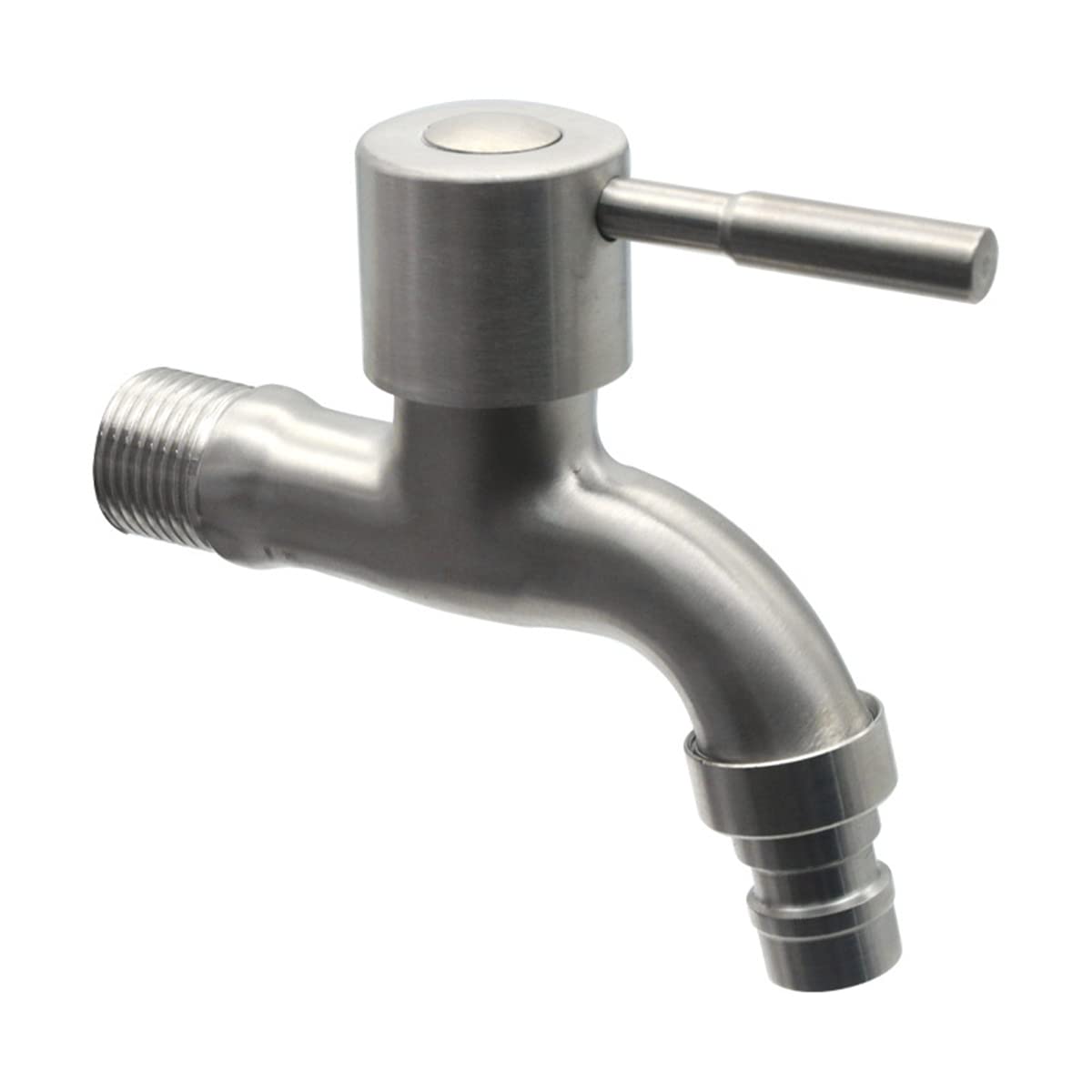 ZQFHSX Wall Mounted Stainless Steel Cold Water Tap Bathroom Basin Faucet Washing Machine Garden Taps LWX