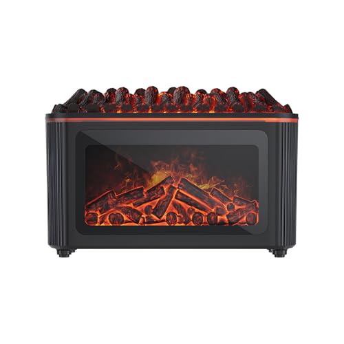 Difusor de aroma de chimenea para el hogar, 160 ml, decoración ultrasónica silenciosa con 7 colores de llama, difusor de aceite para chimenea, para dormitorio, oficina, coche, sala de estar, spa, yoga