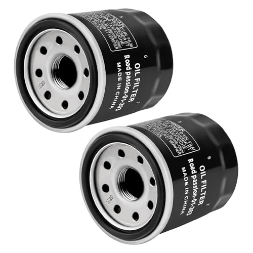 Road Passion 16097-0004 Oil Filter Compatible with Yamaha XJ600 N Diversion4KE,4KF 1997-2003 XJ600 S Diversion4DG,4EB,4BR 1997-2003 XJ900 S Diversion4KM 1994-2003 XV1600 A Wild Star 2000-2004(2PCS)