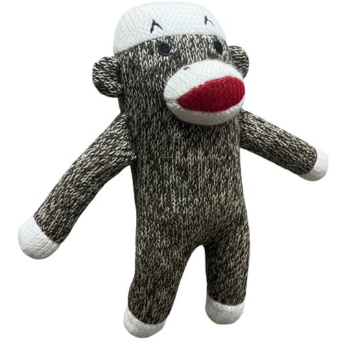 Sock Monkey Dog Toy | Squeaky Monkey | Plush Monkeys Dogs Toys | Stuffed Squeaky Chew Dog Toy | Interactive Squeaky Monkeys | Small/Medium Breed Dogs Toys | Multicolor | 6