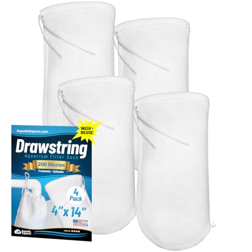Aquatic Experts 200 Micron Drawstring Filter Socks – Ring-Free Design