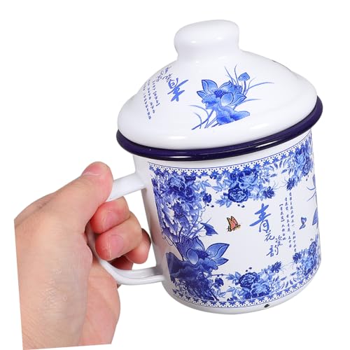 Vaso para café y té de 500ml esmaltado resistente con asa 3