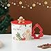 Imagen de TSLBW Taza de Navidad tazas de porcelana taza de café taza de té para oficina y hogar con divertidos motivos navideños para familiares y amigos Navidad Hombre de pan de jengibre