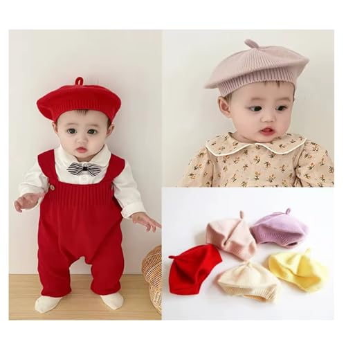 Baby Beret Hat Infant Toddler Knit Beanie Cap Fall Winter Warm Girls Boys French Arcylic Hat for 0-4 Years3