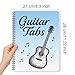 GlibHLBantz Guitar Tab Notebook with Blank Sheet Music Pages, Spiral Bound Guitar Tablature Book and Music Composition Journal for Songwriting & Practice, A4 (11.2