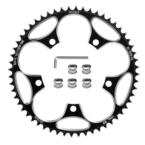 JZLTECH 130BCD Round Bike Chainring, 56T Narrow Wide Chainring, Single Bicycle Chain Ring for 8 9 10 11 12 Speed Road Bike