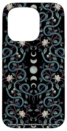 Episodic Drawing Serpent Mood Cottagecore Witch Floral スマホケース iPhone 15 Pro 用