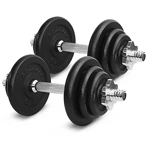 A2Zcare Standard Cast Iron Weight Plate Set 1-Inch Center Hole For Adjustable Dumbbell, Standard Barbell - Ideal For Strength Training, Crossfit Equipment And Home Gym - Set 1.25Lb, 2.5Lb, 3Lb, 5Lb, 7.5Lb, 10Lb (Set Of 4-1.25 Lbs) #TOP6