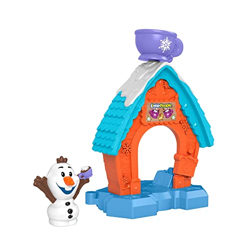 Fisher-Price Little People â Disney Frozen Olaf's Cocoa CafÃ© playset with Snowman Figure for Toddlers and Preschool Kids Ages 1 Â½ to 5 Years