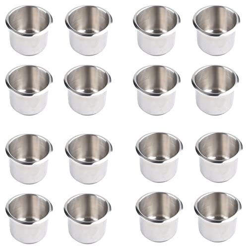 Porte-gobelet universel inox pour bateau table de poker et canapé encastrable 68x55mm x16