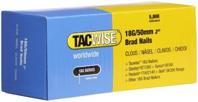 Tacwise 0401 Galvanised Brad Nails Type 18G / 50 mm, Pack of 5000