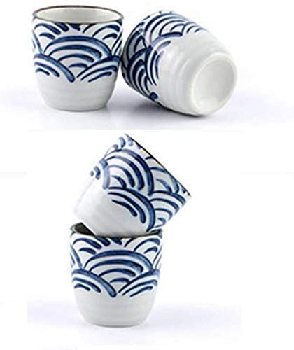 Juego de sake de estilo japonés de cerámica CHFYIJYHM: juego de 5 copas de vino simples para casa 5