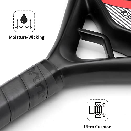 Image of IANONI Padel Racket Carbon Fiber Surface with EVA Memory Flex Foam Core Padel Tennis Racquets Paddle Tennis Racket