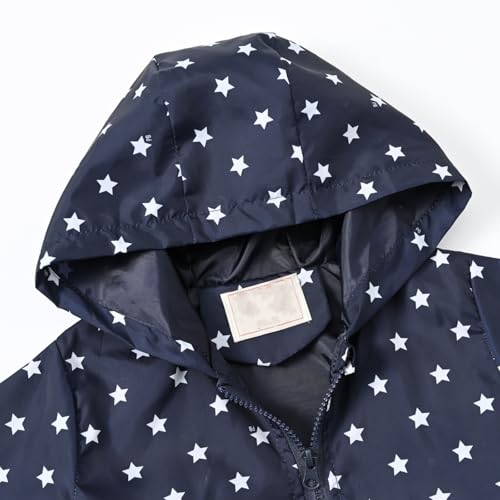 Toddler Boys Girls Dinosaur Print Zip Jacket Hooded Trench Lightweight Kids Coats Windbreaker Casual (NY1, 5-6 Years)3