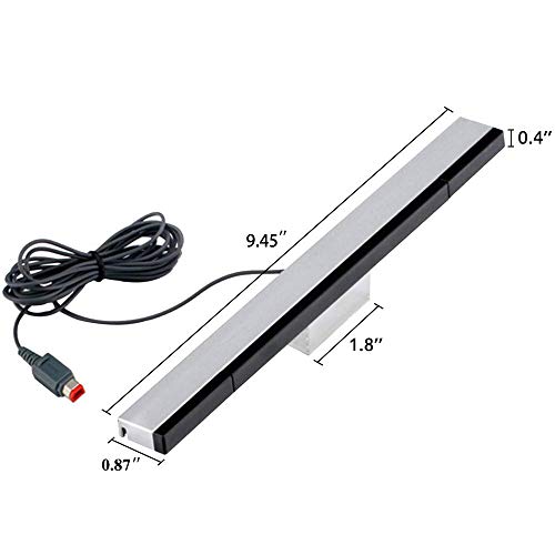 Dayxi Wired Infrared Sensor Bar For Nintendo Wii/Wii U, Console Signal Receiver Infrared Motion Sensor Barwith 1 Bracket - Video Games (Silver) #TOP3