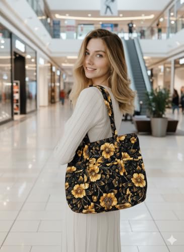 Image of Quilted Shoulder Tote Bag Handbag