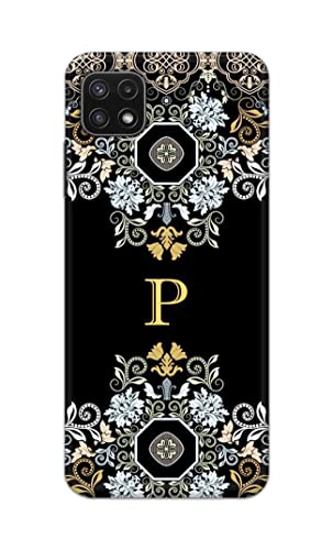 Image of Printed Hard Back Cover Case for Samsung Galaxy A22 5G | A22s 5G | Samsung F42 5G Back Cover (Alphabet P) -1803