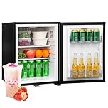 Smad 12v 240v Fridge,53L 2 Way Fridge for Campervan,Lockable,Camping,0 dB no noise for Caravan,Motorhome,Van,RV,Reversible Door,0-10℃
