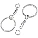 150 Pcs NANSSY 1 Inch/25mm Split Keyrings with Chain Silver Keychain Ring, Key Chains Rings Parts with Open Jump Ring and Connector.