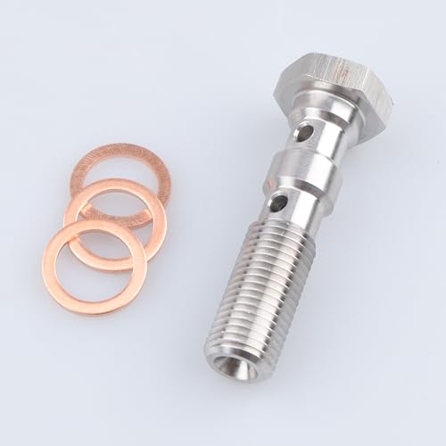Image of AC PERFORMANCE 3 /8 x 24 Double Banjo Bolt, -3 AN, 40mm UHL, Stainless Steel