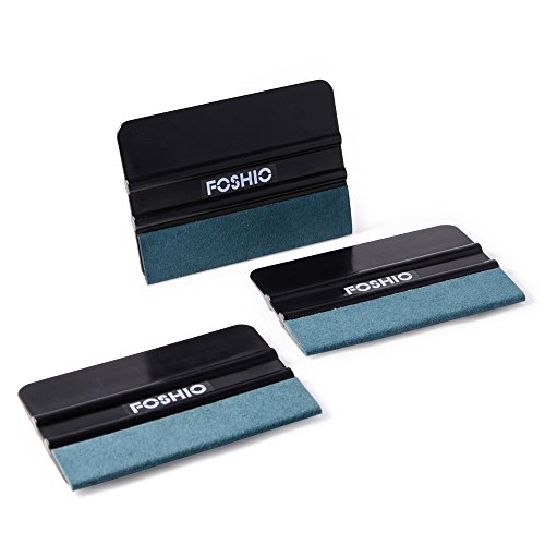 FOSHIO Vinyl Wrap Squeegee 4 Inch with Micro Fiber Felt Edge, Vinyl