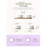 Ceramic Dog and Cat Bowls Set with Acacia Wood Tray - 2 Cup Weighted Non-Slip Food and Water Dishes for Small Dogs & Cats, Pet Bowl Set of 2 - Image 4