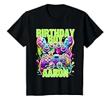 Photo Gallery bambino aaron birthday boy videogioco compleanno gamer aaron maglietta Photo Gallery bambino aaron birthday boy videogioco compleanno gamer aaron maglietta