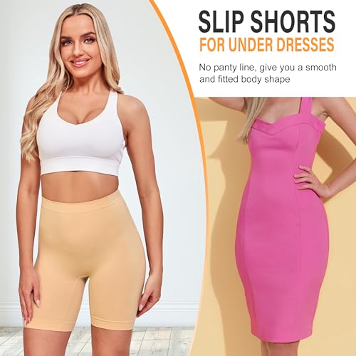 Slip Shorts for Women Under Dresses Anti Chafing Boyshorts Seamless Smooth Shorts for Yoga Bike Workout3
