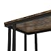 IRONCK Side Tables Living Room, C Table on Wheels for Small Space, TV Trays Mobile Snack Couch Table, Slides Next to Couch, Industrial Metal Frame Wood Look
