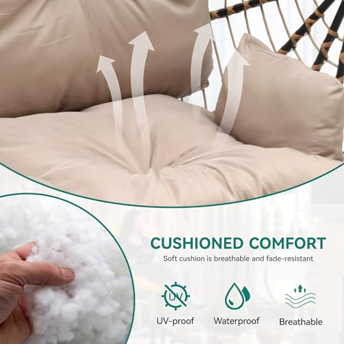 Yitahome MAYIHOJXIT Hanging Egg Swing Chair With Stand Egg Chair Wicker Indoor Outdoor Hammock Egg Chair thumb #2