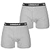 Lonsdale Hommes Paquet DE 2 Boxer Slips Gris XX Large