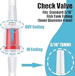 Standard Aquarium Air Pump Accessories Set, 13 Feet Airline Tubing with 5 Air Stones, 5 Check Valves, 5 Control Valves, 10 Suction Cups and 20 Connectors, Fish Tank Accessories