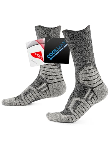 TRENDOUX Compression Running Socks for Women: Men Athletic Cushioned Crew Socks Size 3-14 Breathable Moisture Wicking 3Pairs