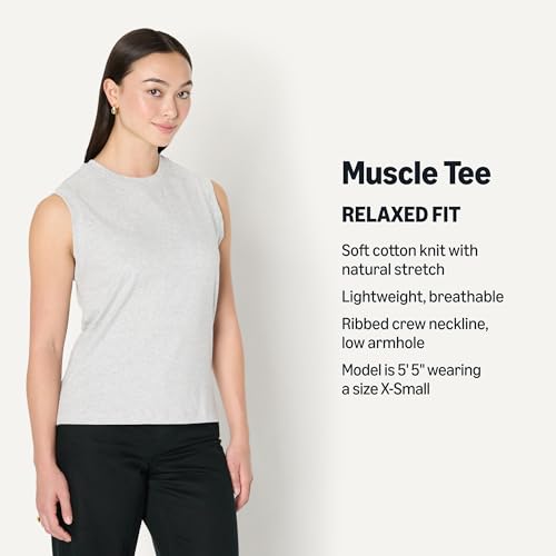 Image of Amazon Essentials Women's Relaxed-Fit Cotton Muscle Tee