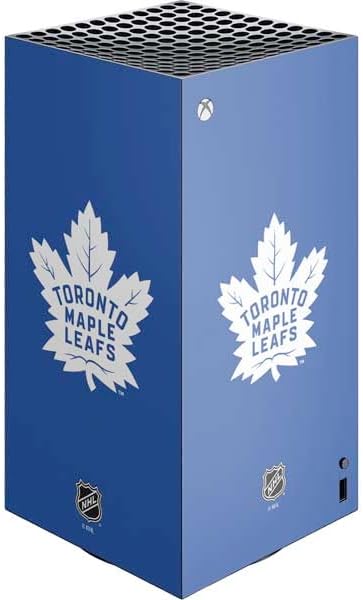 Skinit Decal Gaming Skin Compatible with Xbox Series X Digital Edition Console - Officially Licensed NHL Toronto Maple Leafs Black Background Design