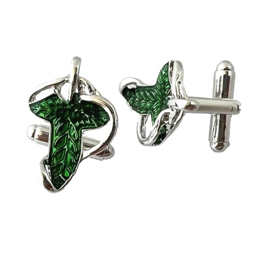 Classic Men Elven Leaf Cufflink for Women Men
