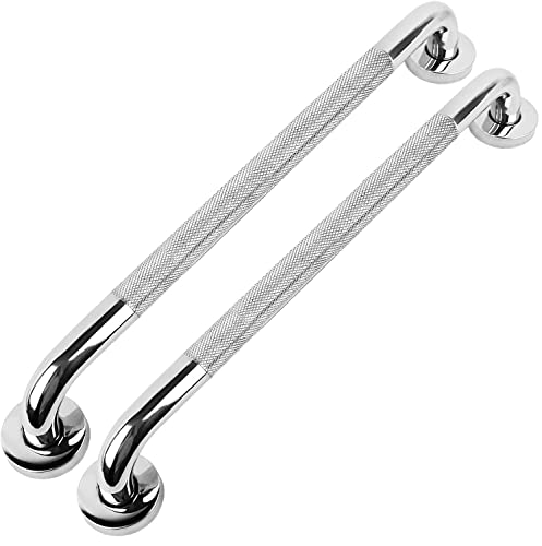 2 Pièces Poignée de Baignoire, 60 cm Antidérapante, Barre d'appui de Salle de Bain, Barre d'Appui en Acier Inox Murale, Poignée de Douche pour Personnes Âgées/Handicapées/Enfants/Enceinte