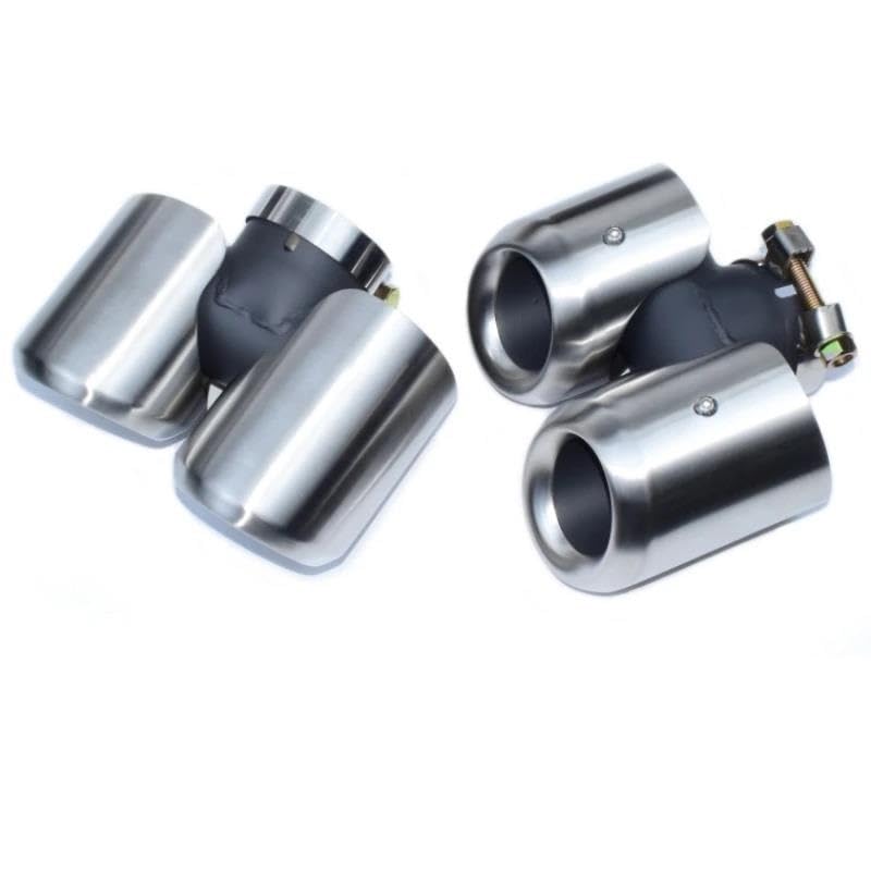 Tuyaux d'échappement Defender 2020-2024 silencieux noir en inox carré