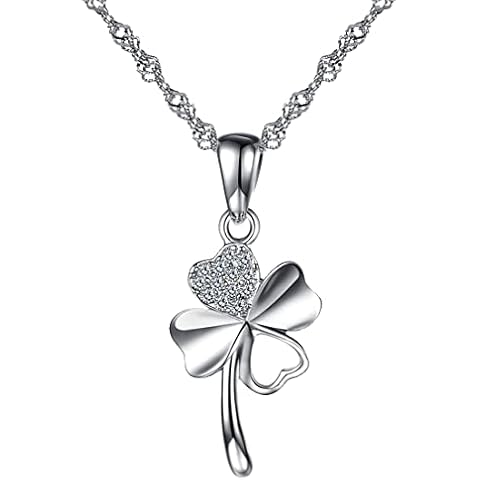 Collier trèfle en argent 925 BEYEQCEZ Cover