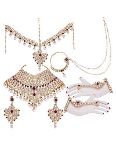 Goldplated Stonestudded Bridal Jewellery Set 1 41mg4s+SWDL. SL500