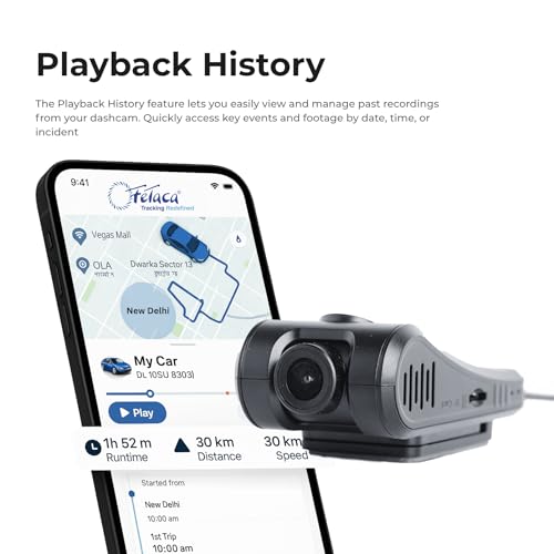 Image of FETACA DC4 Dash Cam with GPS & 4G - Full HD 1080p, Live Video, SOS, Emergency Alerts, Remote Monitoring - Car Camera for Toyota Cars with Installation Support + Free 12-Month App Subscription