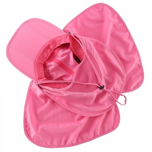 Image of Connectyle Men's Foldable Baseball Sun Cap with Removable Face Mask Neck Flap Cover UPF 50+ Sun Protection Fishing Hiking Hat