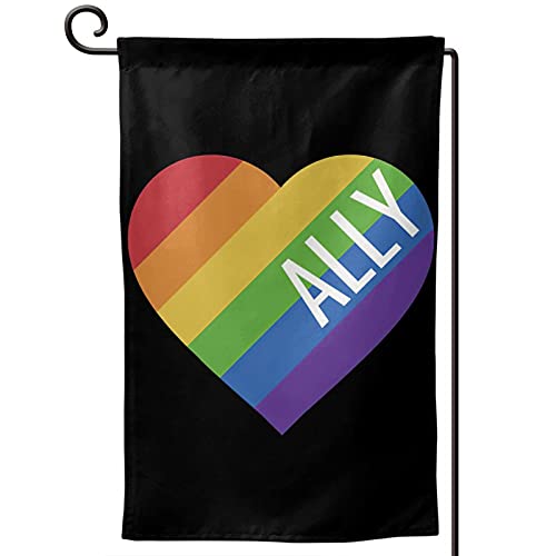 MRYUMI Pride Month LGBTQ Gay Pride Ally Garden Flag Banner, Yard Sign Double Sided Home Decor Special Holiday Seasonal Flag for Outdoorone Size