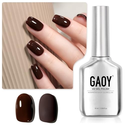 GAOY Brown Gel Nail Polish, 16ml Soak Off Gel...