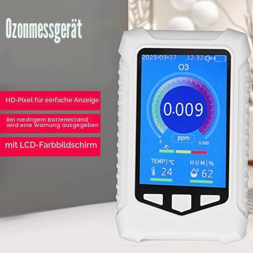 Ozonmessgerät Detektor Luftqualitätsdetektor USB Aufladung Luftqualitätsmonitor 3,5in LCD-Display