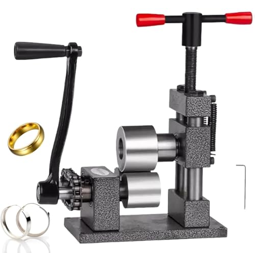 Herramienta manual para doblar anillos y pulseras de metal con rodillo de manivela