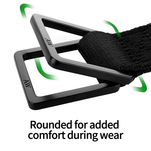 Men's Canvas Belts Double D Ring Military Black Web Cloth Belt for Men Big and Tall3