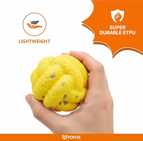 Image of BarkButler x FOFOS Super Bounce Toys Cross Ball- Dog Ball Toy, Chew Toys for Dogs, Dog Toys for Medium Dogs (0-20kgs) - Yellow