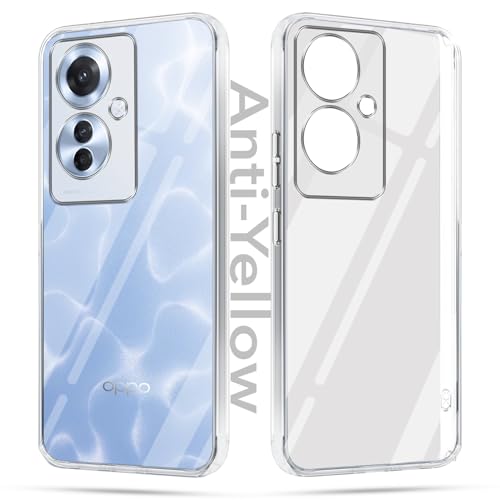 Image of Jkobi Lifetime Anti-Yellow Clear Back Cover Case for Oppo Reno11 F 5G | Oppo Reno 11F 5G (Sleek Hard Crystal | Shockproof and Camera Protection)