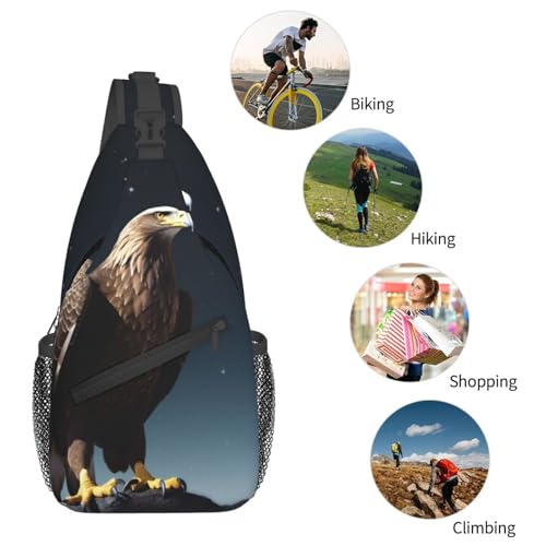 Bolso Cruzado Eagle under the stars para Hombre y Mujer miniatura 6